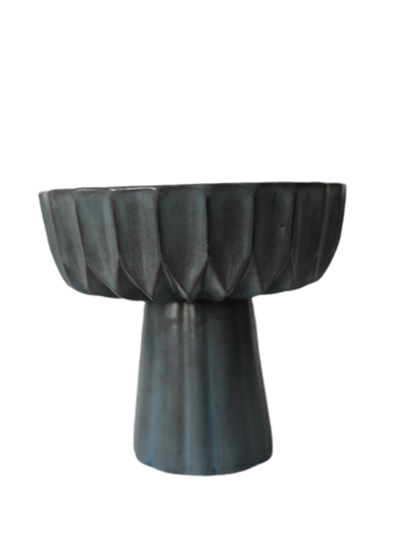 Yang Antik Mavi Seramik Ayaklı  Kase