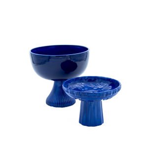 Miriam Mavi Büyük Seramik Ayaklı  Servis