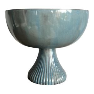 Miriam Antik Mavi Büyük Seramik Ayaklı  Servis