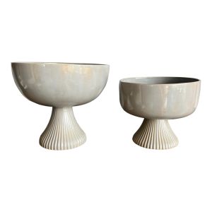 Miriam Gri Orta Boy Seramik Ayaklı  Servis