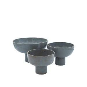 Anatoli Antik Mavi Orta Boy Seramik Ayaklı  Servis