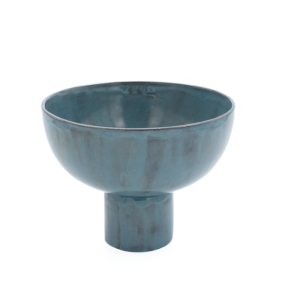 Anatoli Antik Mavi Orta Boy Seramik Ayaklı  Servis