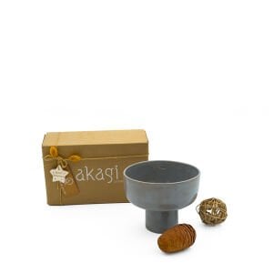 Anatoli Gri Küçük Boy Seramik Ayaklı  Servis