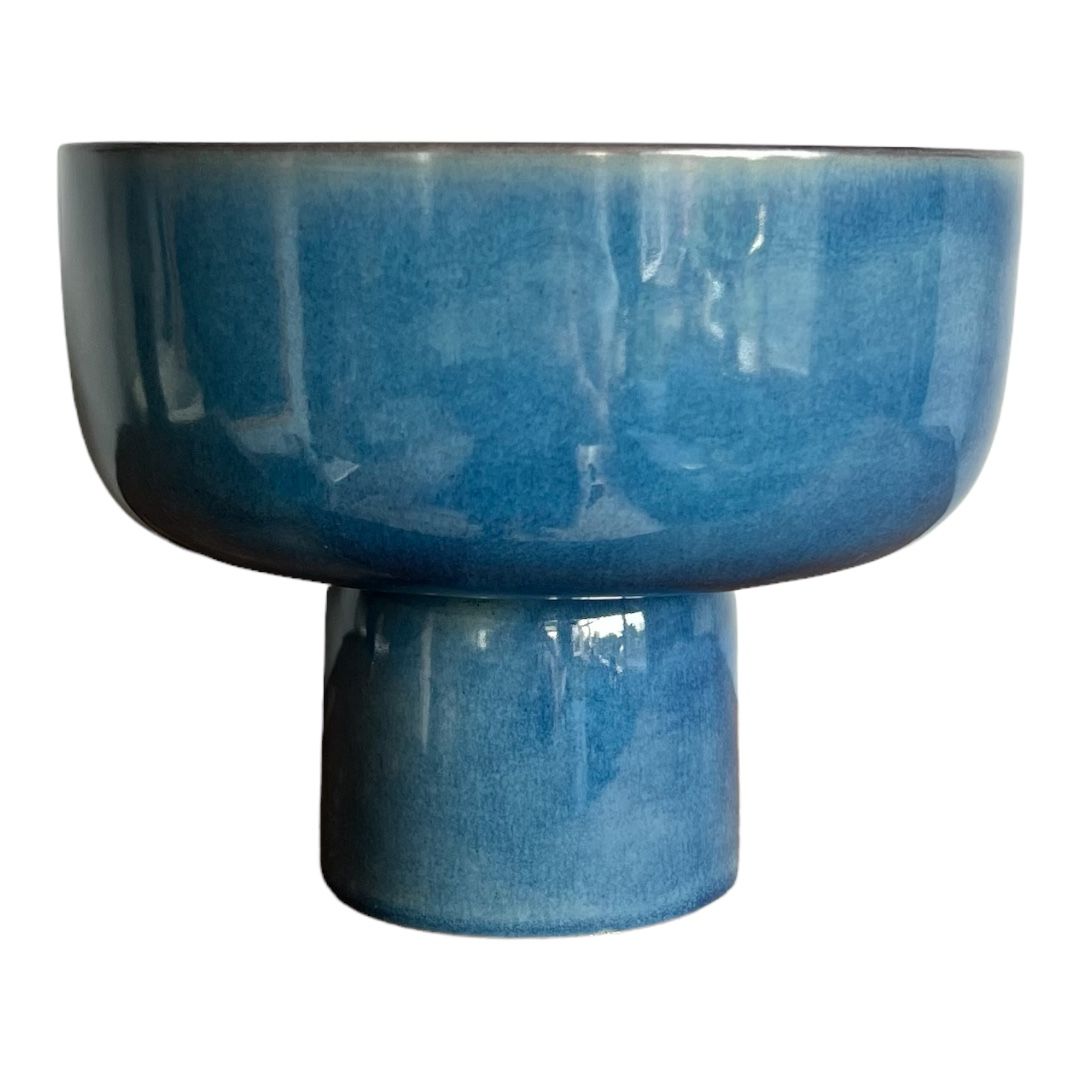 Anatoli Bleu Küçük Boy Seramik Ayaklı  Servis