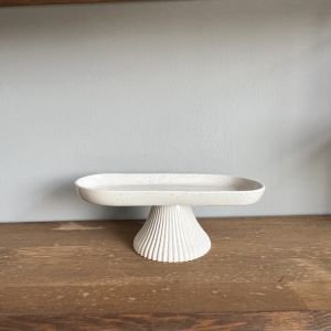 Camilla Beyaz Küçük Seramik Ayaklı  Servis