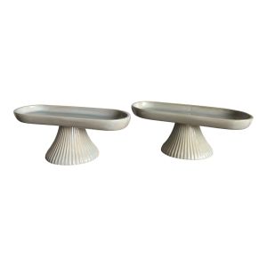 Camilla Gri Küçük Seramik Ayaklı  Servis